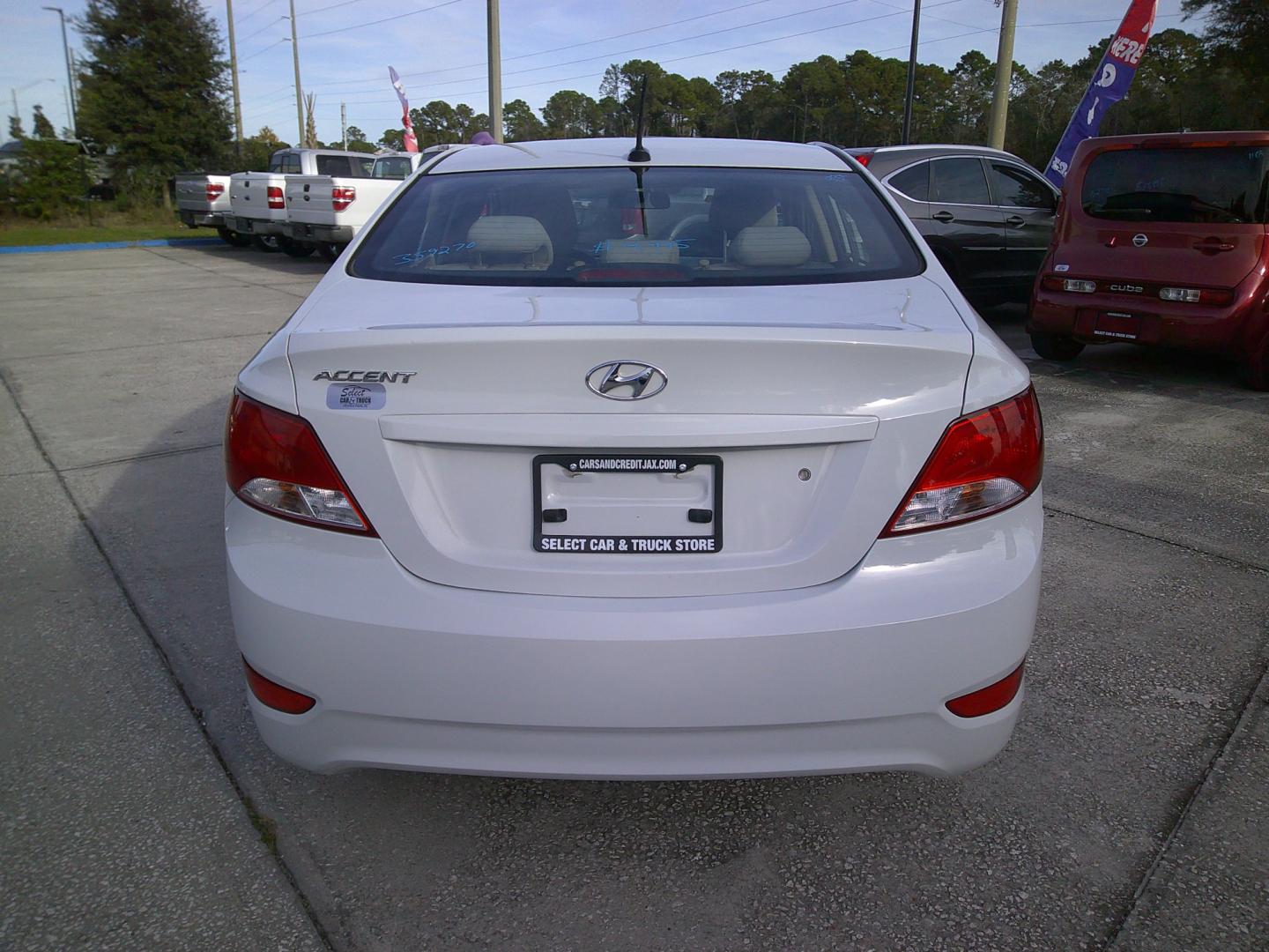 2017 WHITE HYUNDAI ACCENT SE (KMHCT4AE5HU) , located at 390 Hansen Avenue, Orange Park, FL, 32065, (904) 276-7933, 30.130497, -81.787529 - Photo#3